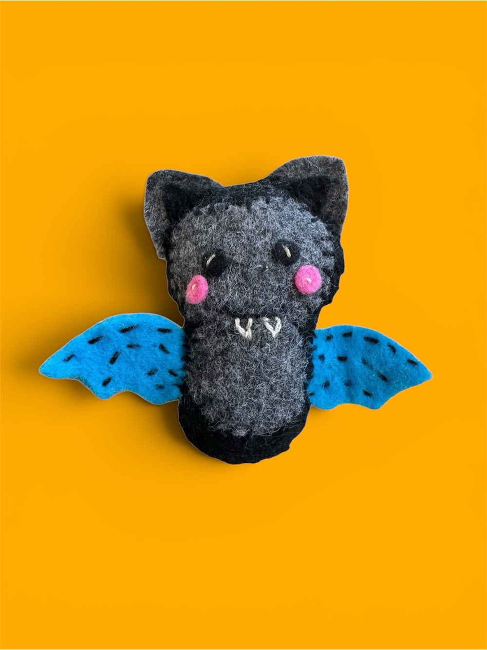 Bat Magnet. Handmade. Felt. 2in x 1.5 in. - Picture 11 of 11